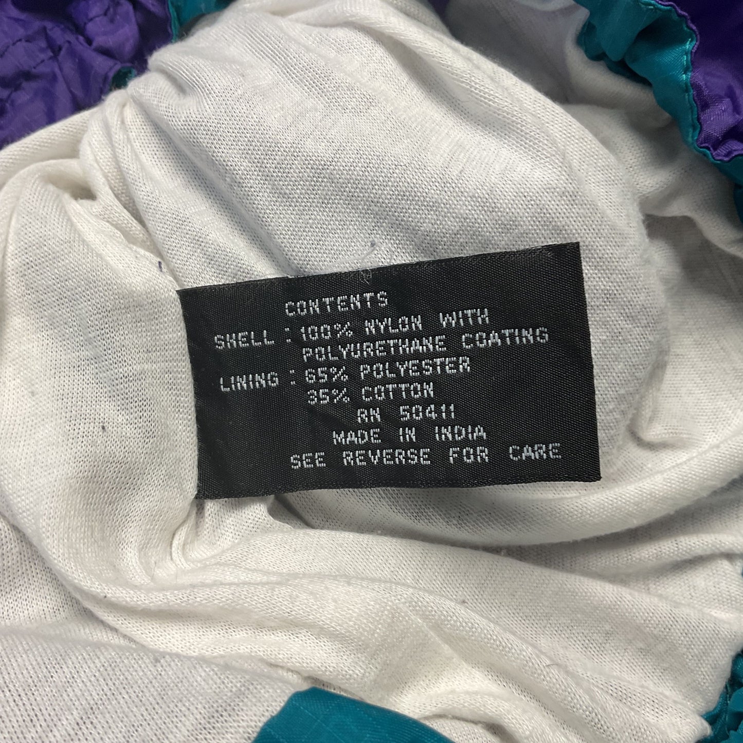 Starter Purple Turquoise Windbreaker Jacket - Size Medium