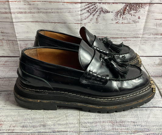Sandro Thick-Soled Leather Loafers Black 39
