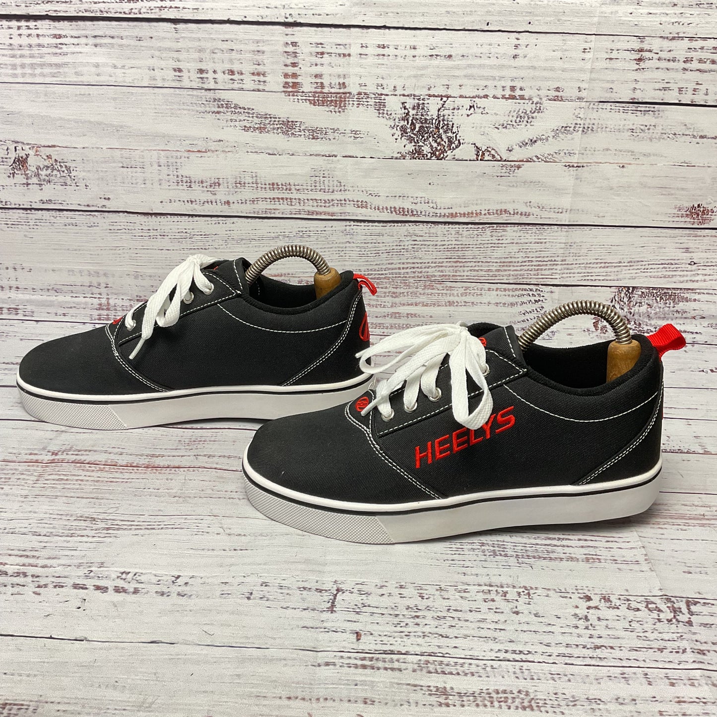 Heelys Black Red Heel Skate Wheel Sneaker Casual Shoe Men Size 7 New