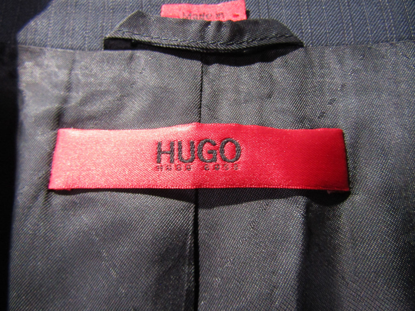 Hugo Boss Men's Black Pinstripe Blazer Jacket - Size CHECK MEASUREMENTS