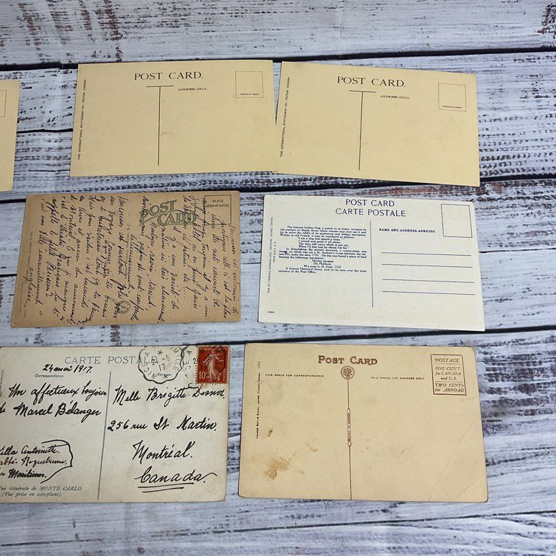 Lot Of 9 Antique & Vintage 5.5"x3.5" Canadian Post Cards (Quebec, Montreal, etc)