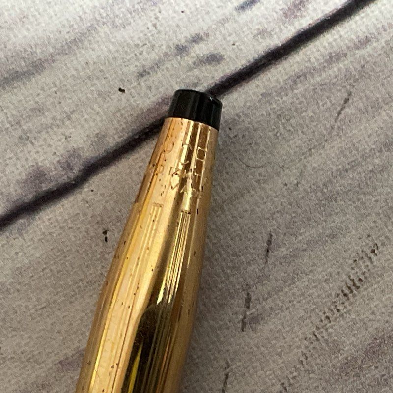 CROSS 14K Gold Filled Blue Ink Ladies Rose Design Pen