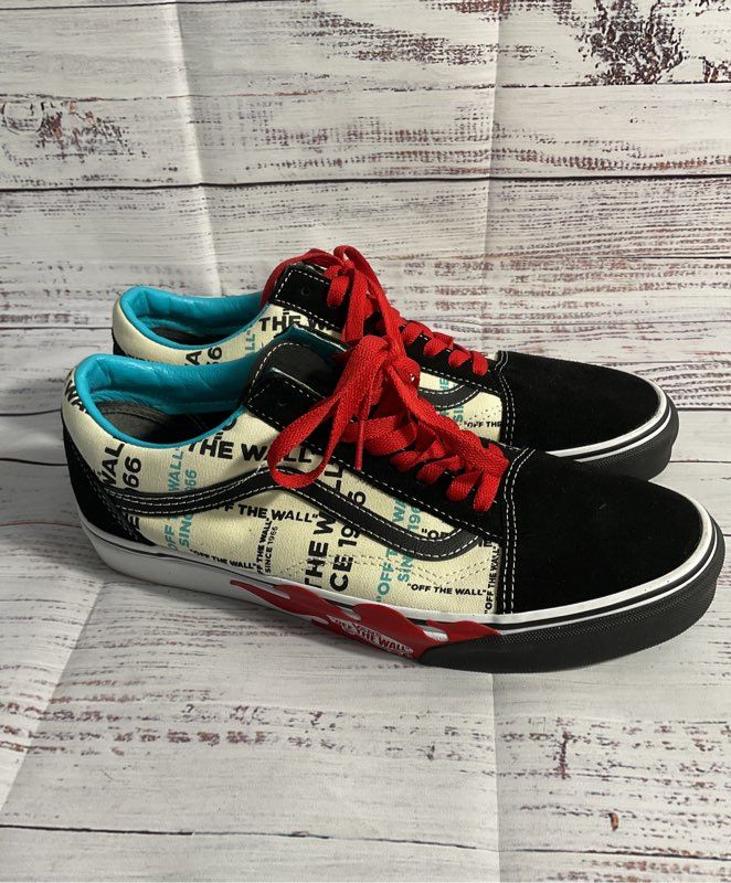 Vans Old Skool OTW Flame Off the Wall Shoes Men's 9.5 Women's 11