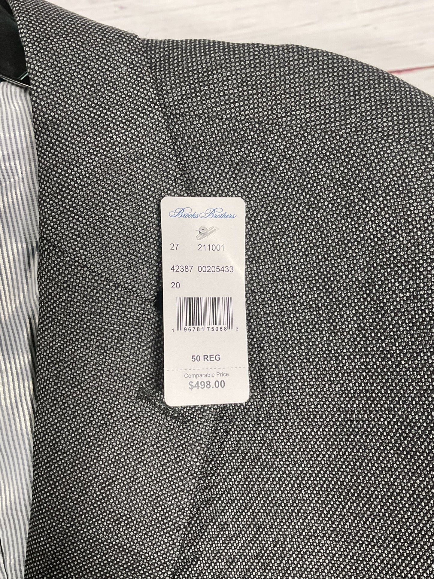 Brooks Brothers Explorer Gray 2 Button Suit Jacket NWT - Size 50 Reg