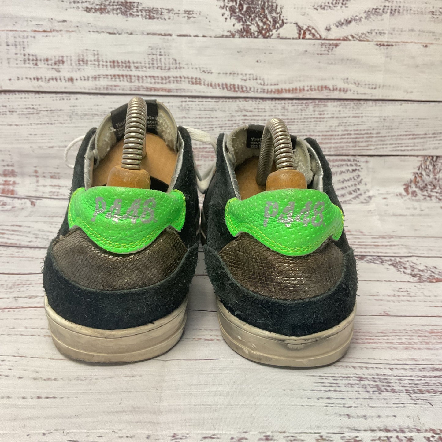 P448 A8 Queens Black Green Silver Sneaker Casual Shoe Unisex 8.5M 9.5W
