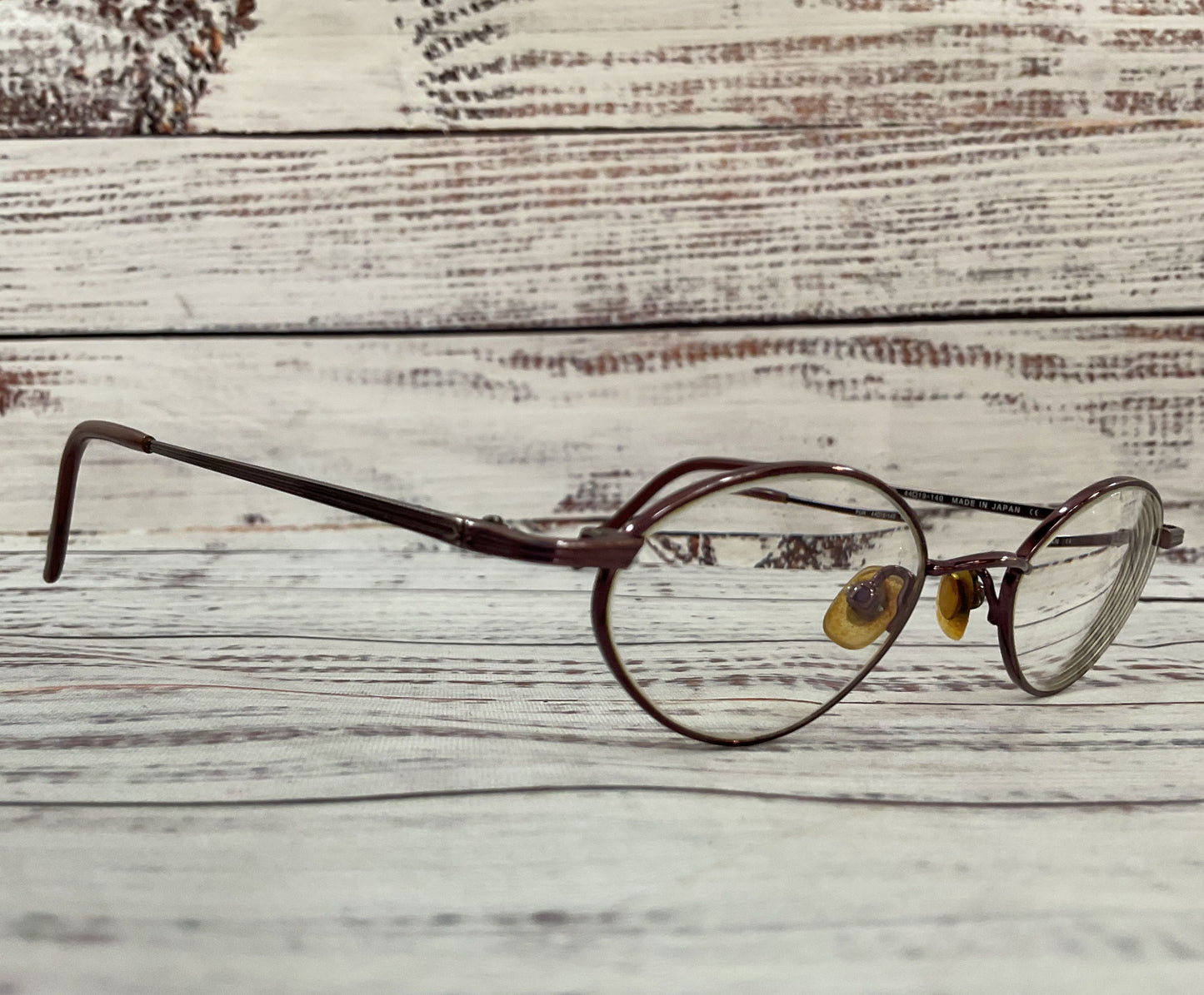 Vintage Modo Brownish Purple Oval Metal Eyeglasses Frame Made in Japan