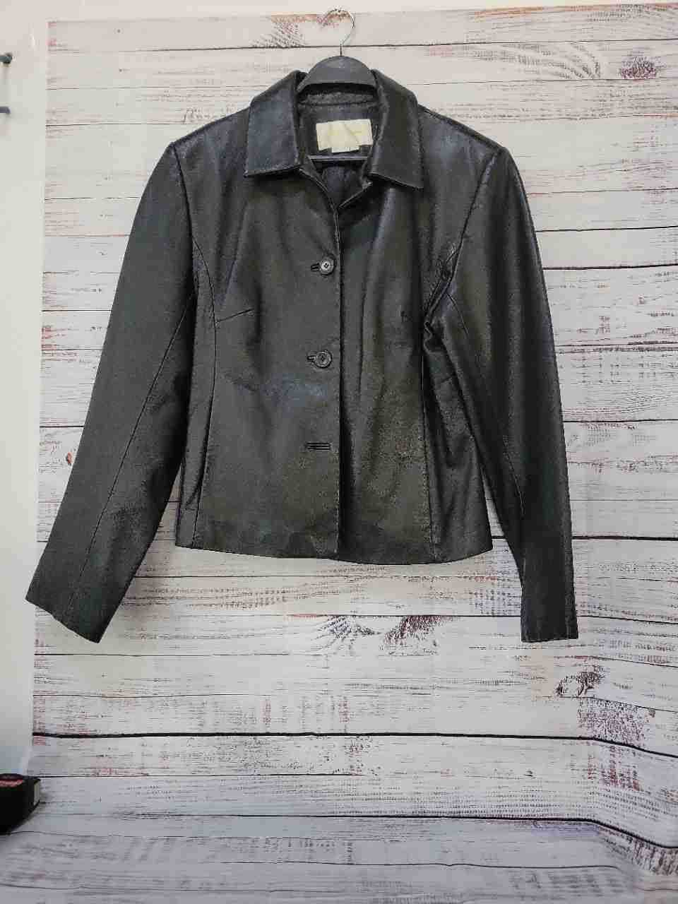 Women's Margaret Godfrey Black Leather Jacket Size 14