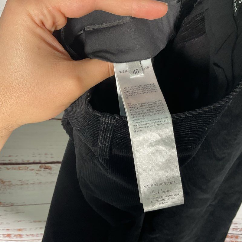Paul Smith Black Corduroy Baby Flare Cropped Trousers Women's Pants - Size 12 US