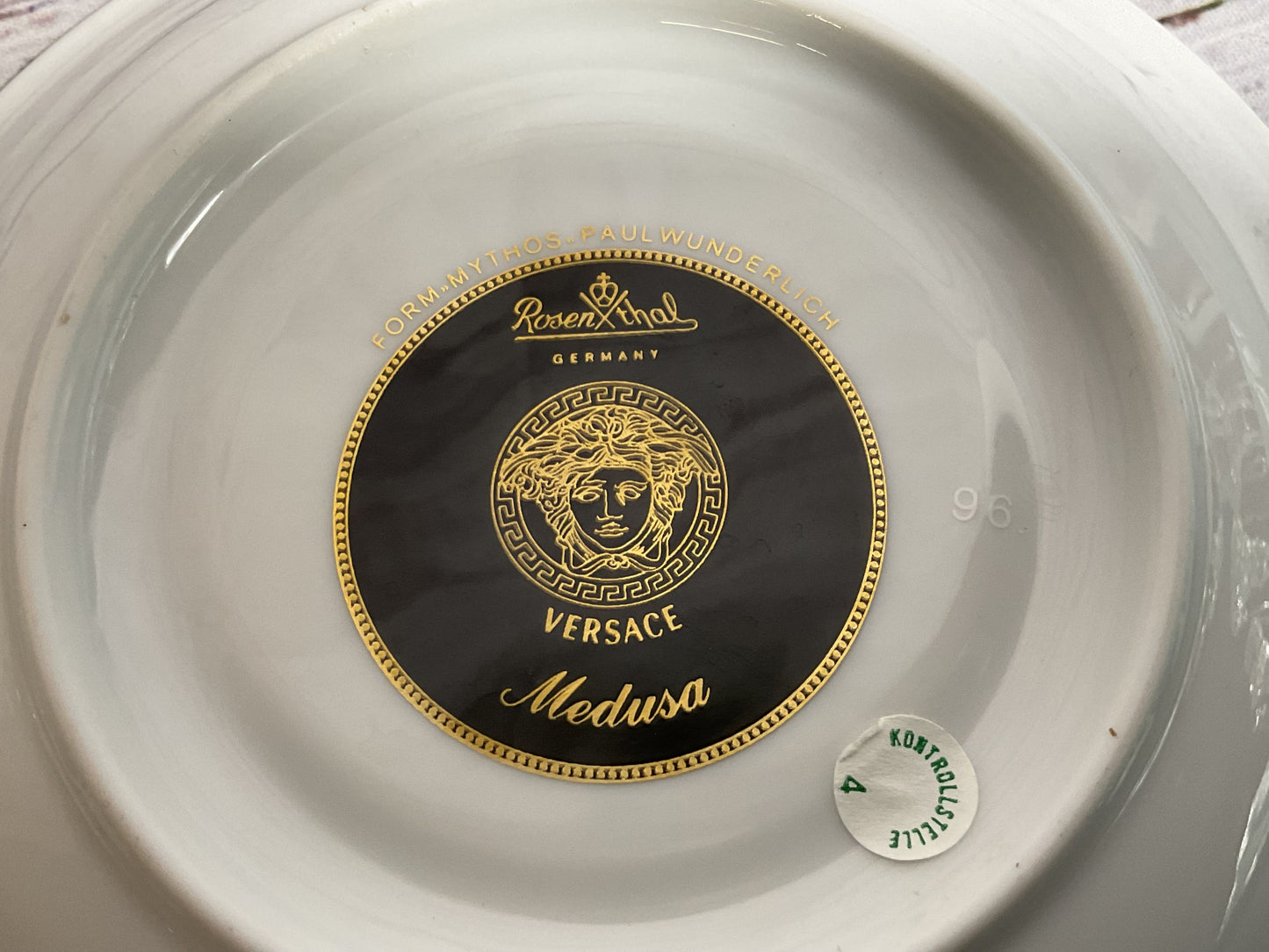 Set of 3 ROSENTHAL X VERSACE Paul Wunderlich Medusa Brown Saucer Plates- 6.25"