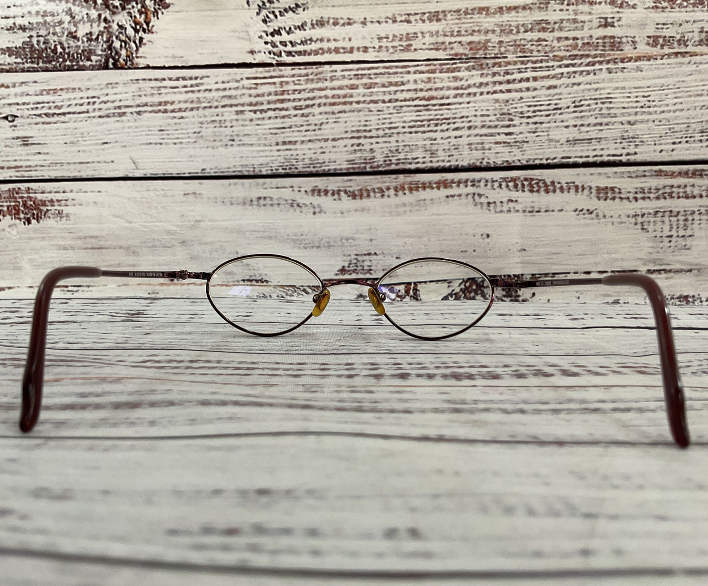 Vintage Modo Brownish Purple Oval Metal Eyeglasses Frame Made in Japan