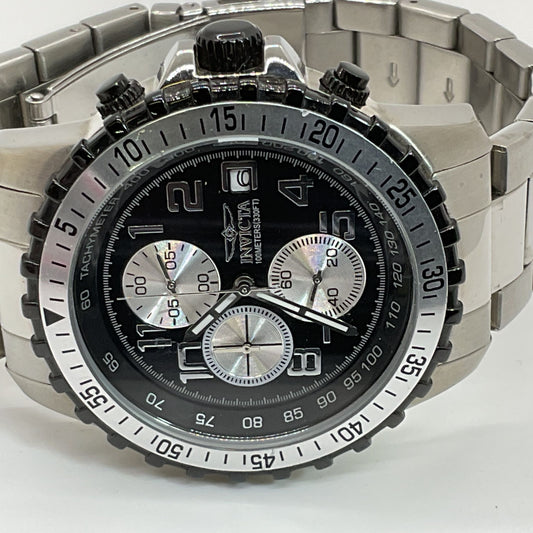 INVICTA Specialty Mod 6000 Men's 45mm Stainless Silver Tone Watch- NEEDS BATTERY