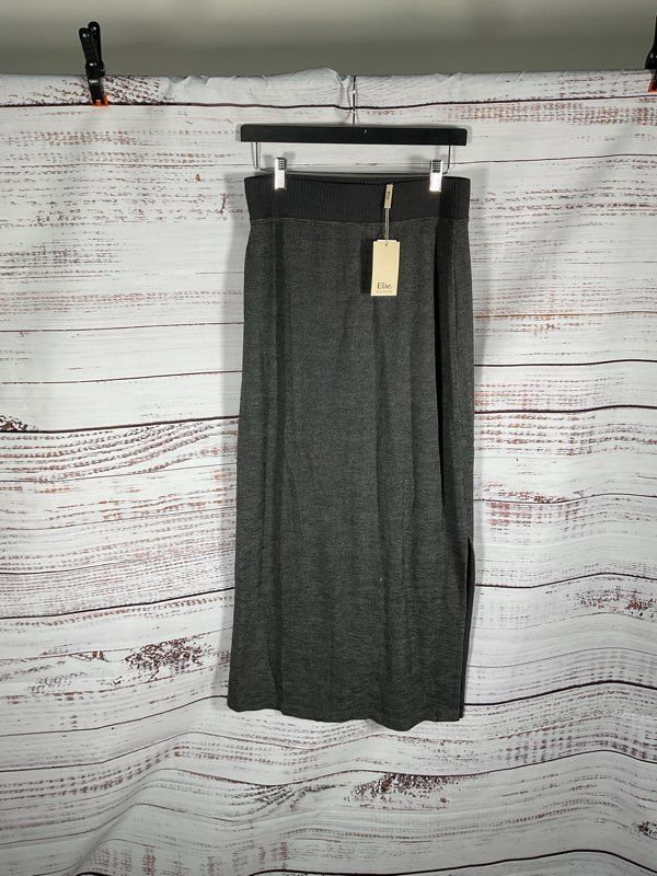 NWT Elie Tahari Charcoal Gray Viscose Blend Women's Skirt Size M