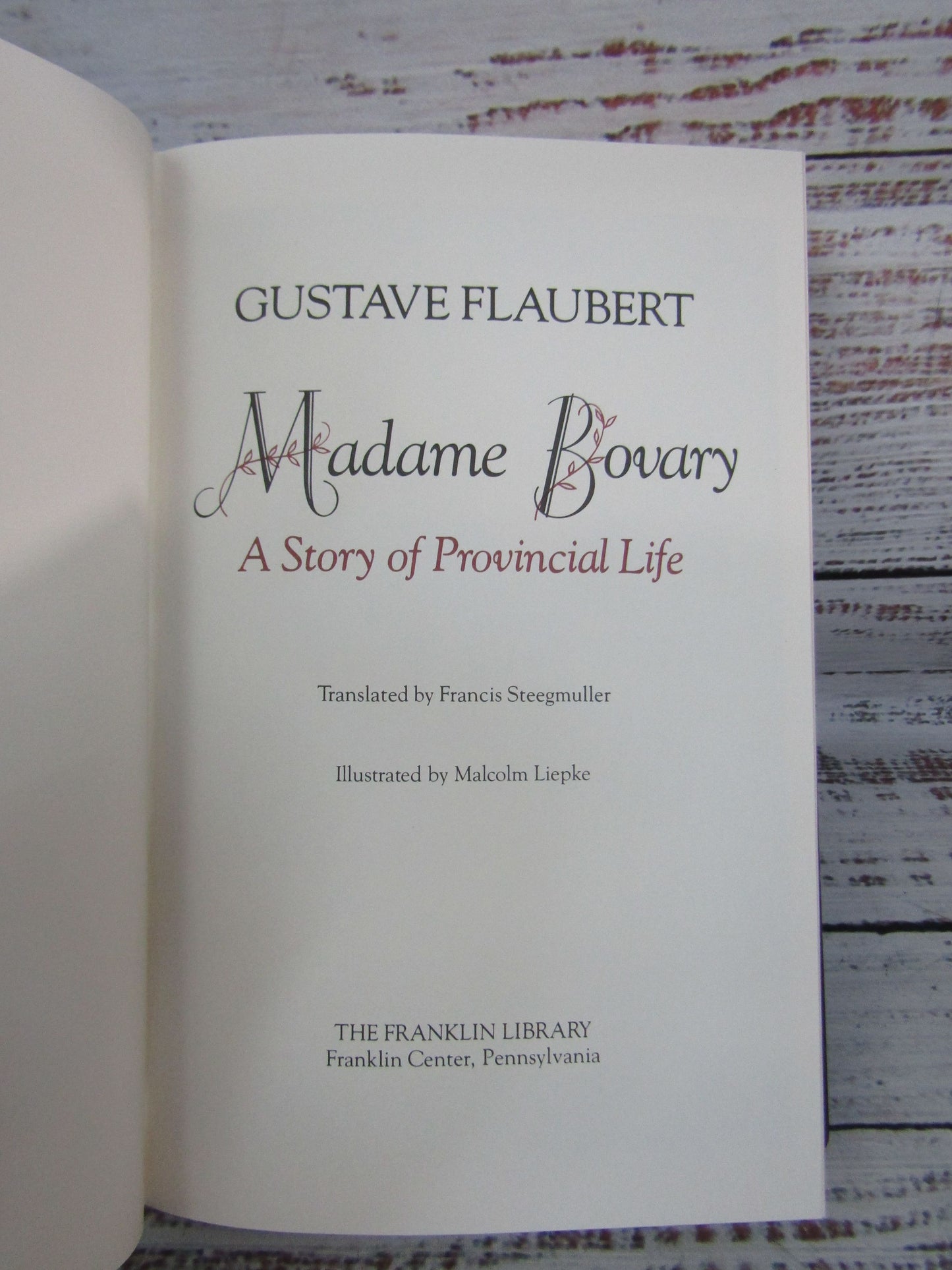 Franklin Library Madame Bovary A Story of Provincial Life by Gustave Flaubert