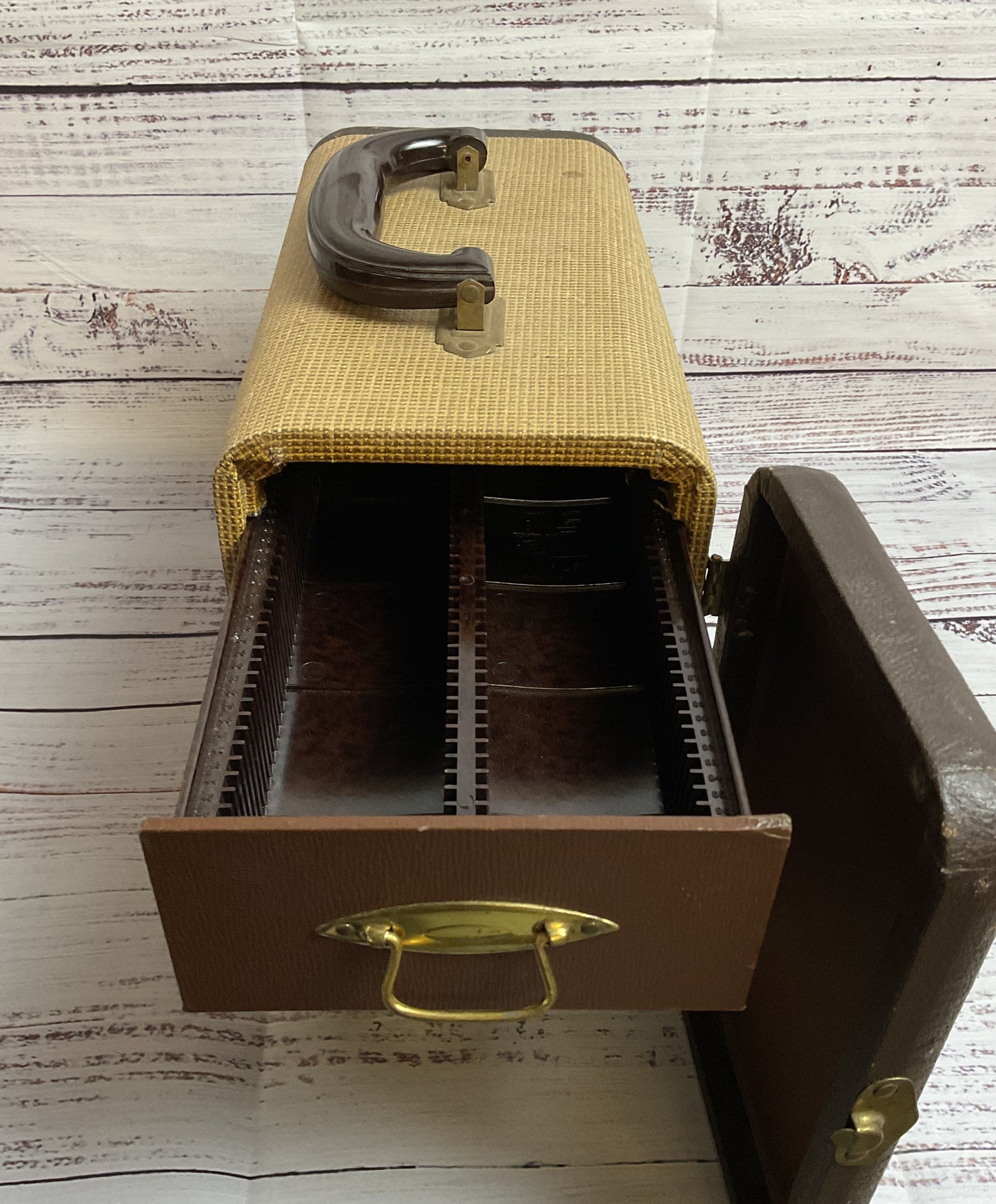 Vintage 1950's Barnett & Jaffe Baja Brown 300 Slot Photo Slide Case