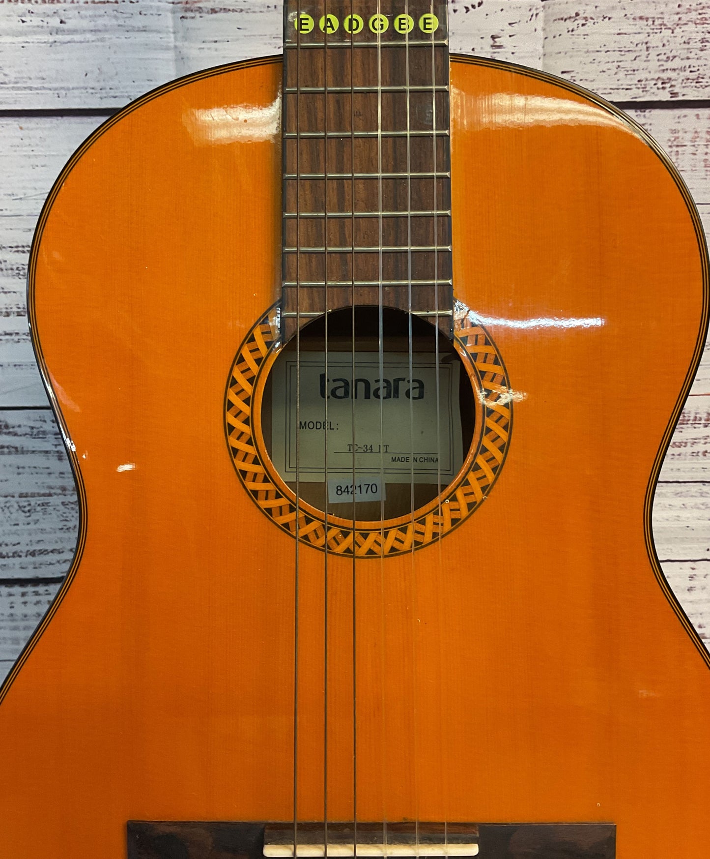 Tanara Classical Acoustic Guitar TC-34 NT with Letter Stickers