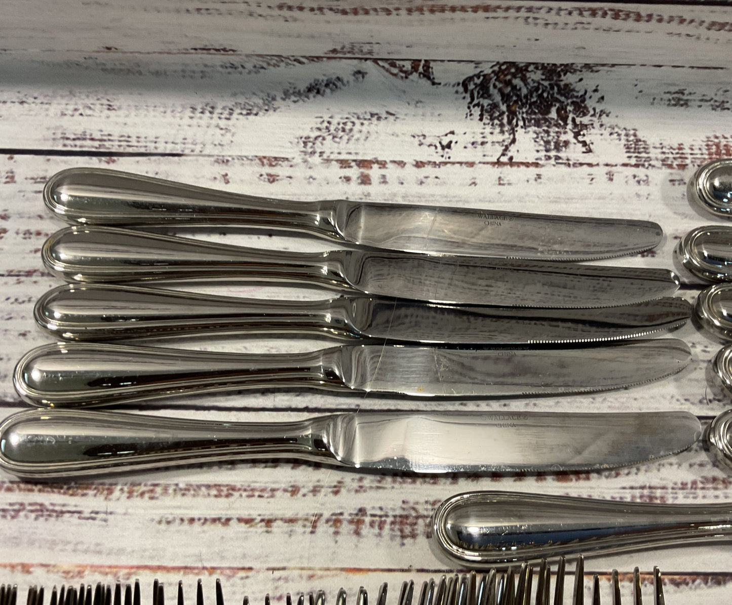 Wallace Rockport Stainless Steel Flatware Set of 46