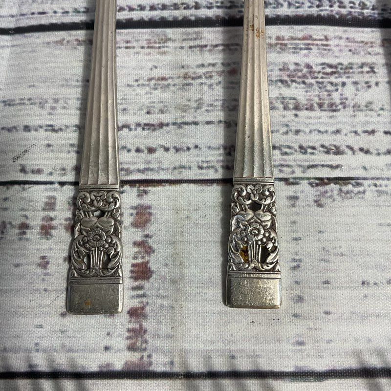 VTG. Oneida Community Coronation Silver Plate Flatware Set 5 Forks, 5 Spoons