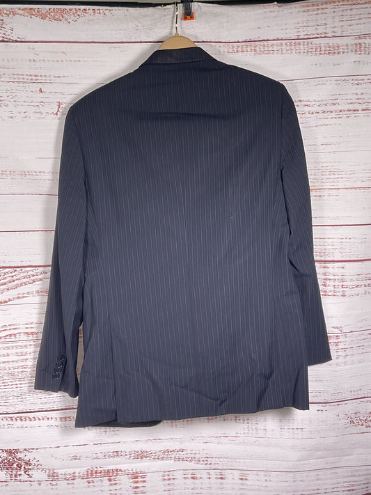 Valentino Gray Striped Three Button Two Piece Suit - Size 46R 40R