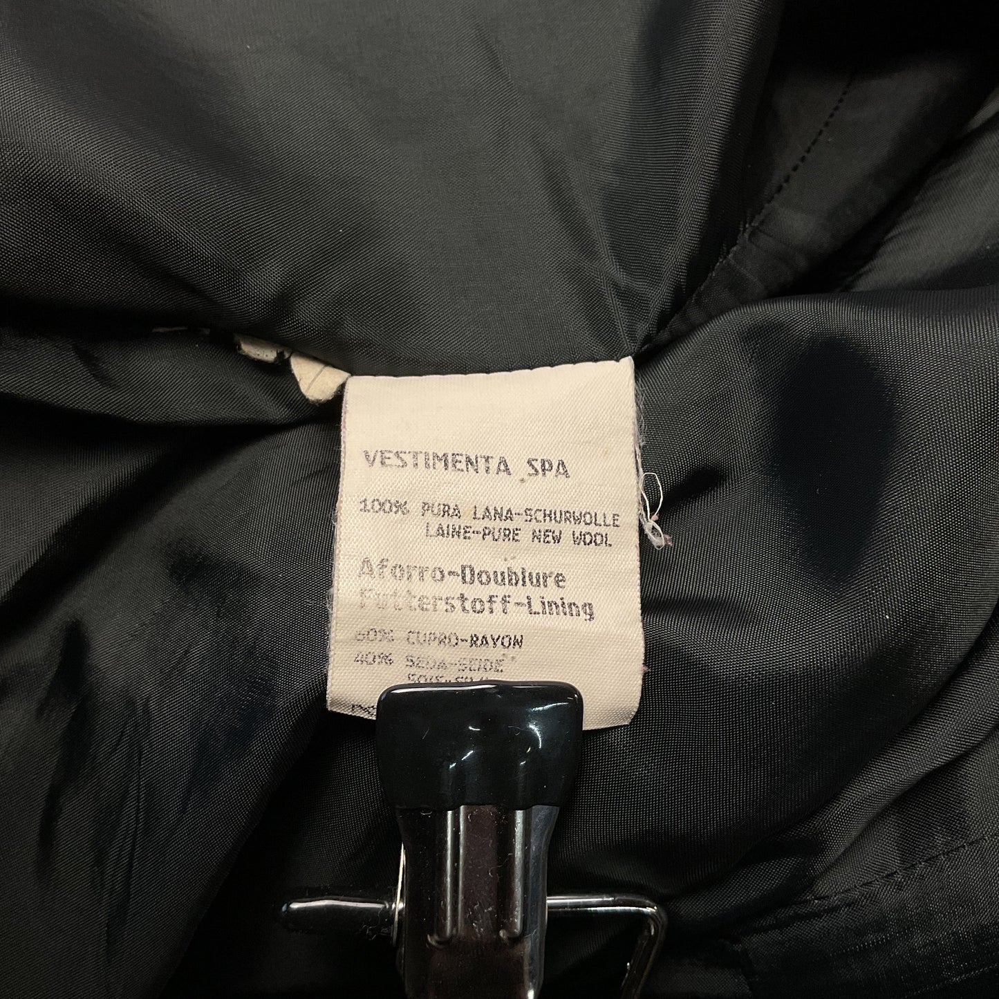 Giorgio Armani Black Wool High Collar Jacket - Size 46IT ~10US