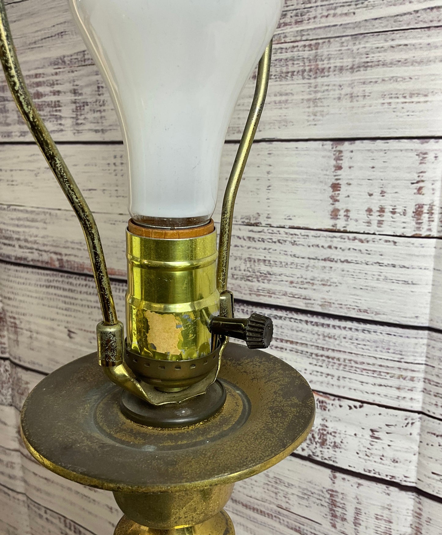 Vintage WESCAL Brass Art Deco Style Lamp TESTED AND WORKING
