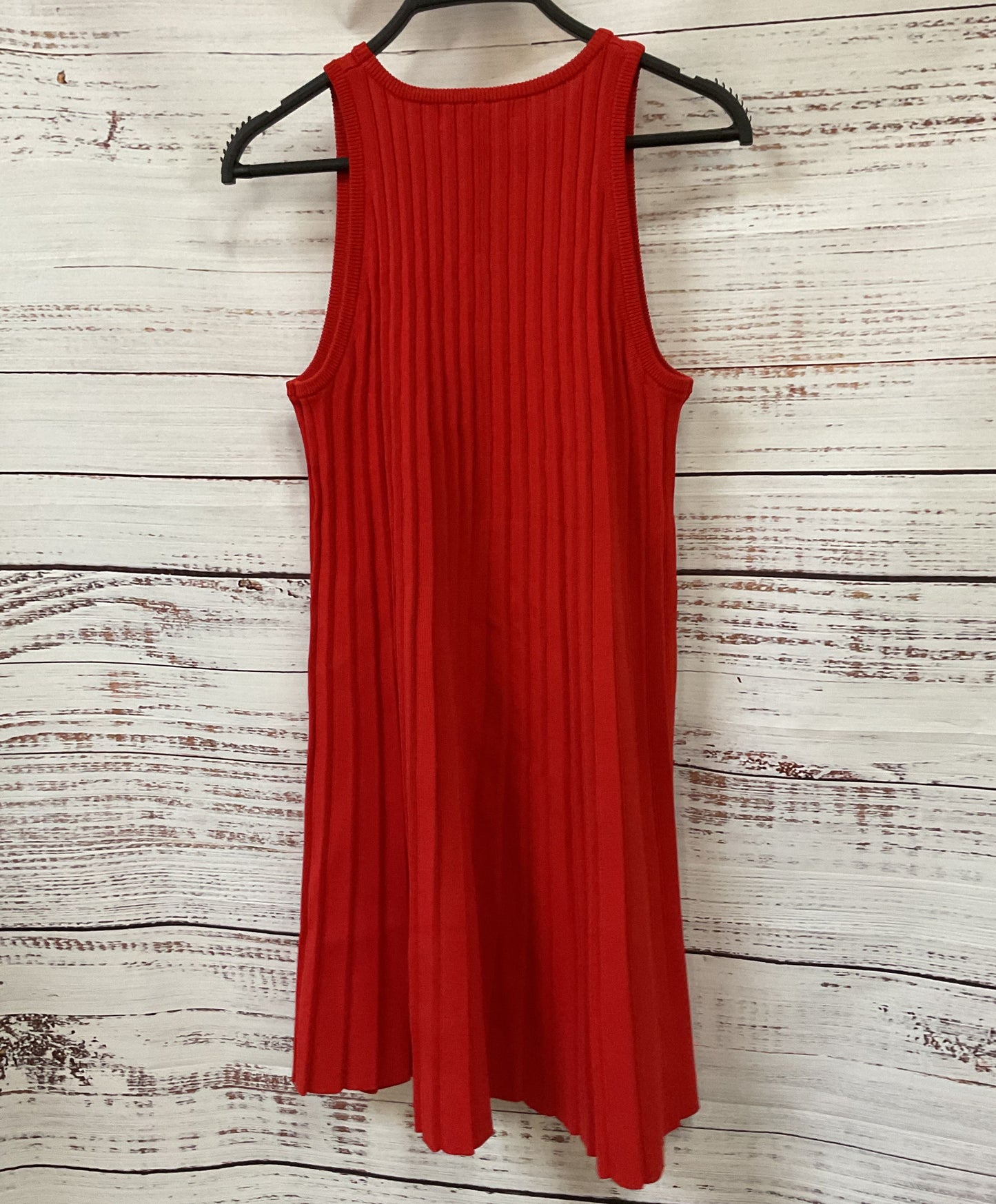 English Factory Women's Orange Pleated A-line Knit Mini Dress Size S