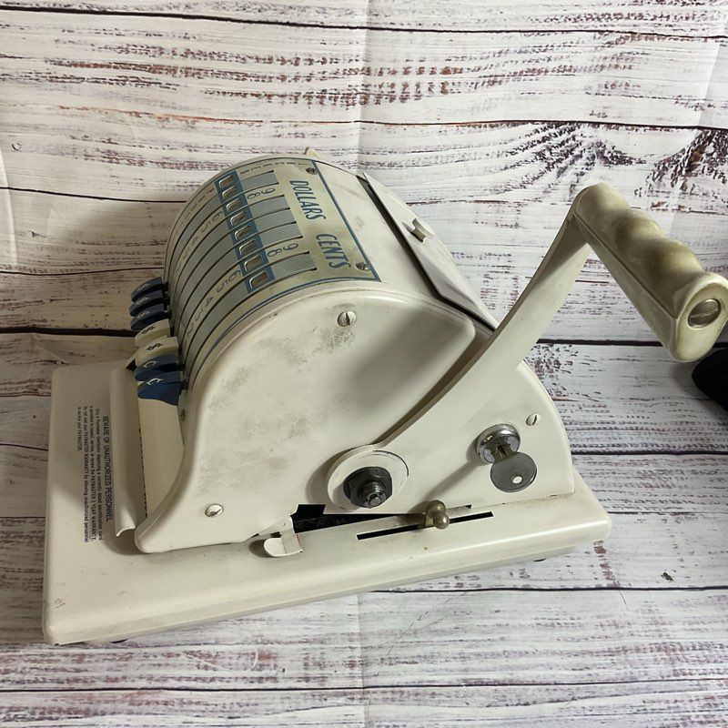 VTG./ANTIQUE PAYMASTER Series 8000 Check Printer Machine Ribbon Writer With Key
