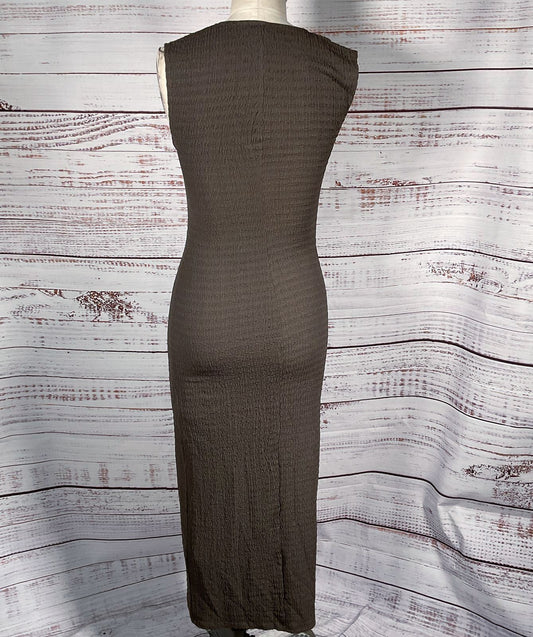 Reformation Palm Knit Dress Taupe Brown XS