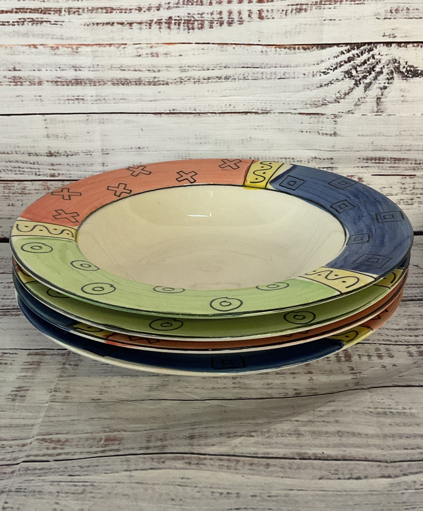 Sargo Hand Painted Multi Pattern Dinnerware Set Multicolor