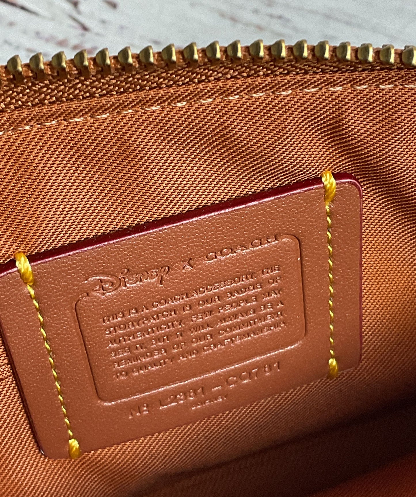 Disney X Coach Regenerative Leather Kira Crossbody Bag Caramel