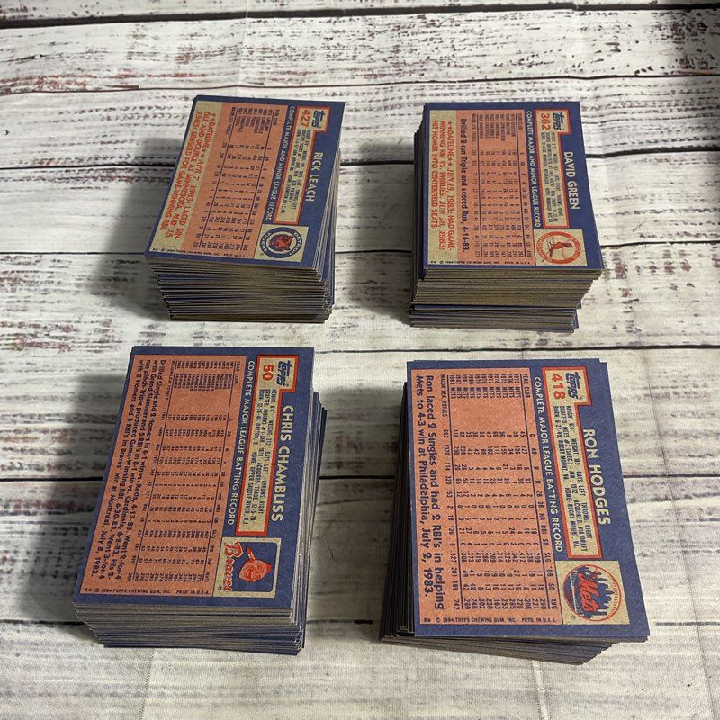 Lot Of 300+ VTG 1984 Topps Baseball Trading Cards