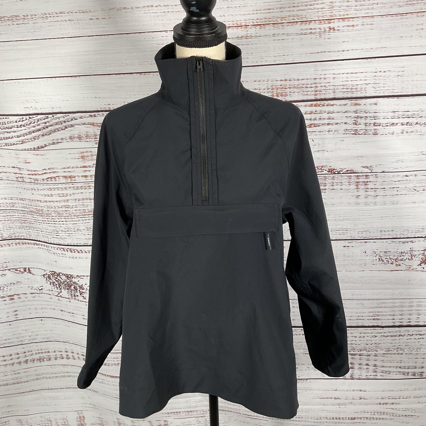 Atleta Black Pleated Back Quarter Zip Jacket - Size XXS