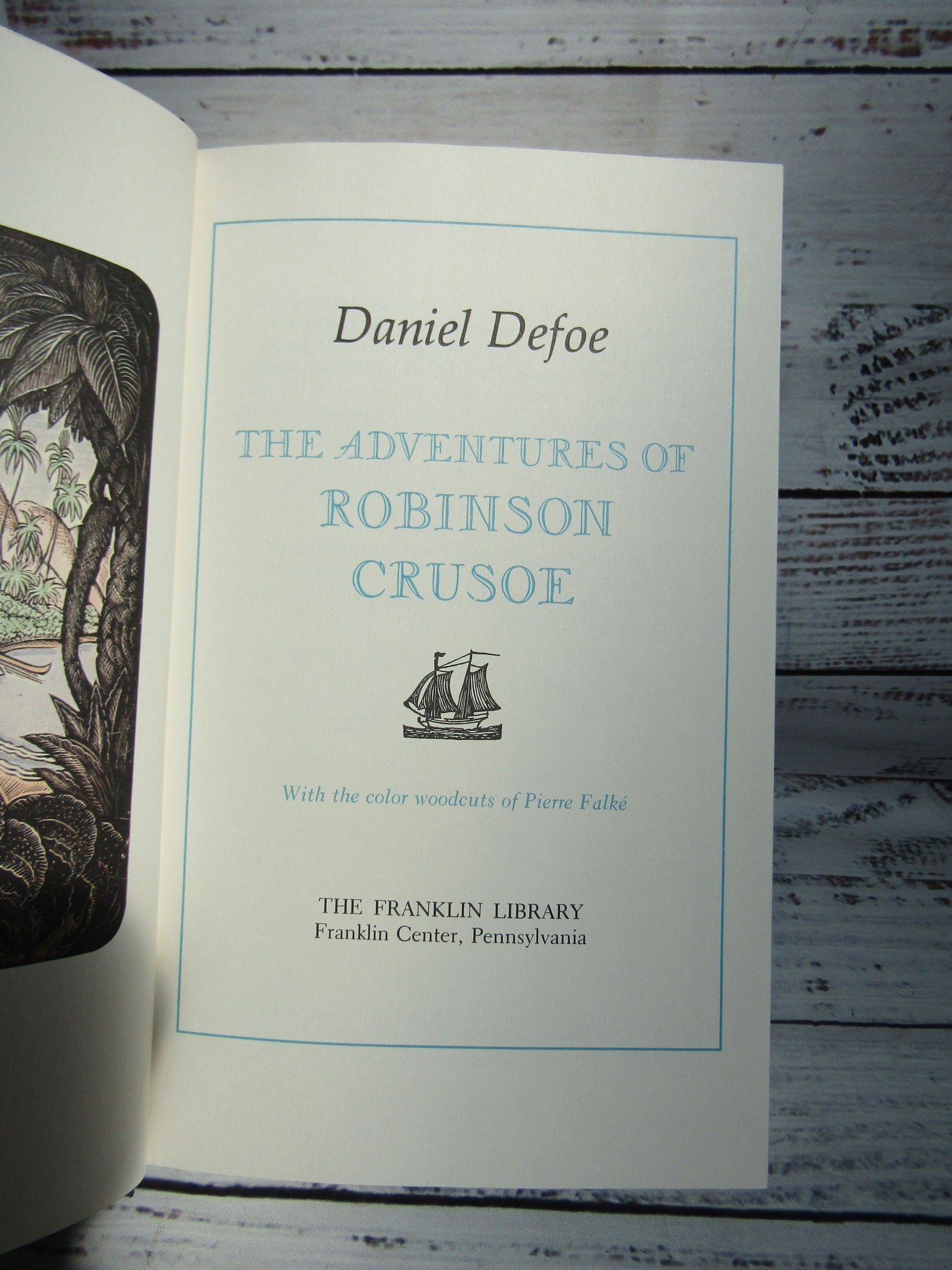 Franklin Library The Adventures of Robinson Crusoe by Daniel Defoe
