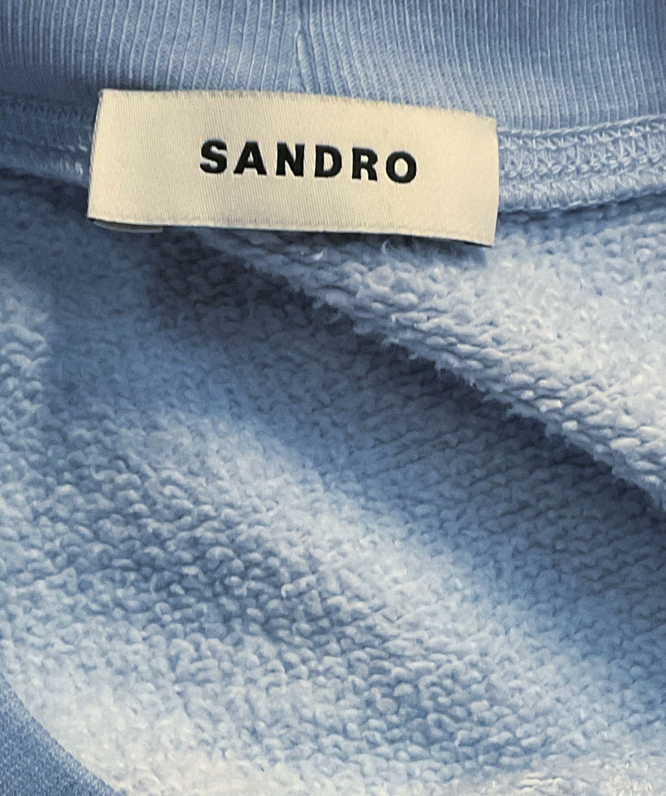 Sandro Faded Cotton T-Shirt Blue Large