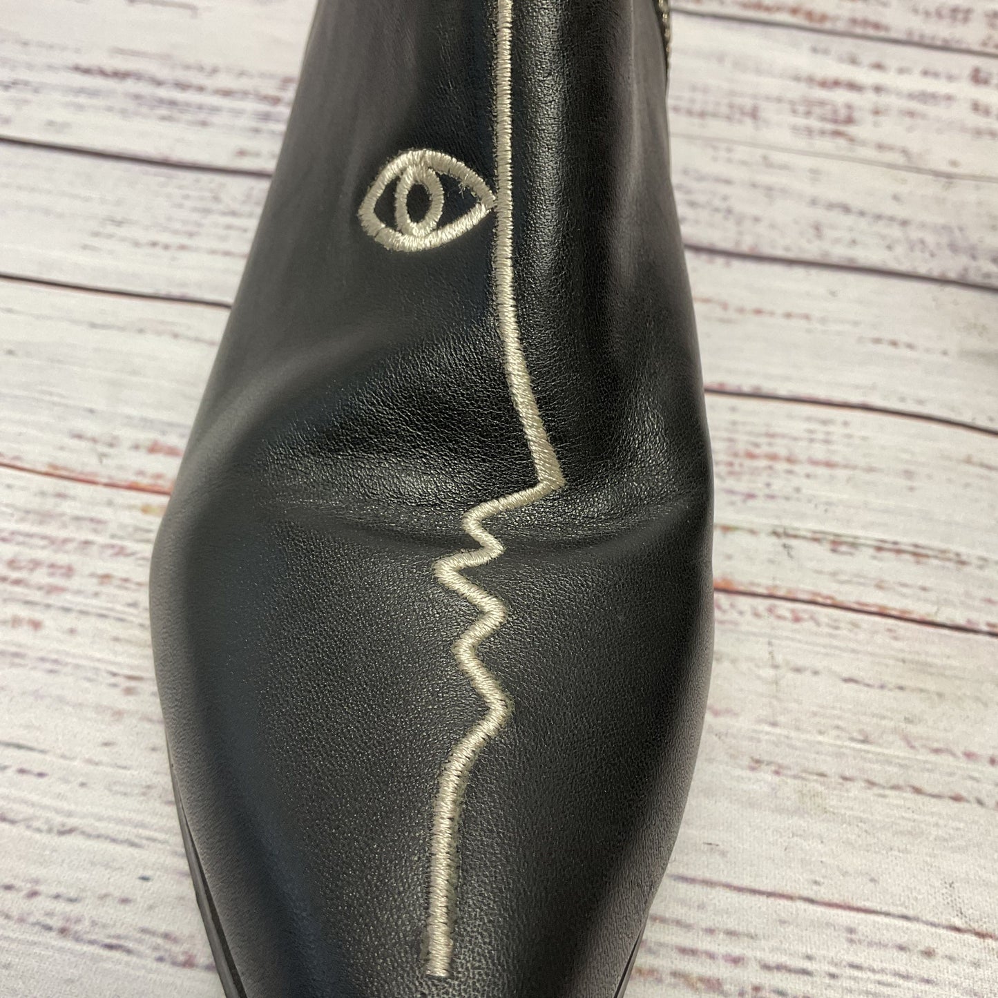 Grey City Black Ankle Boot Women Size 6.5