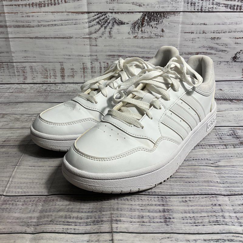 Adidas Hoops 3.0 Low White Athletic Sneakers Men's 9 US