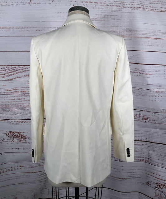 Madewell Tuxedo Double Breasted Blazer White 12