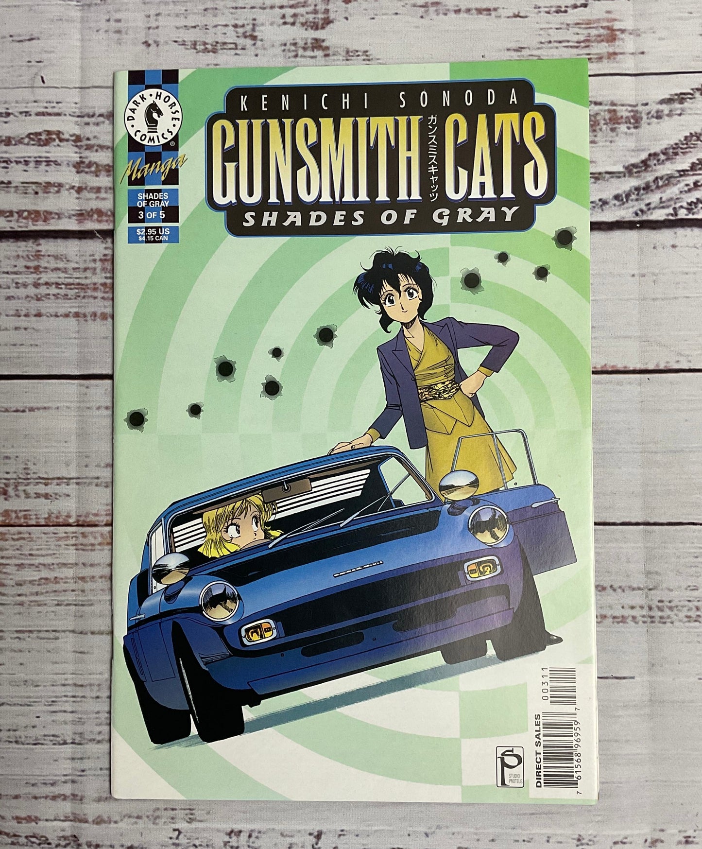 1997 Print Gunsmith Cats: Shades Of Gray: Kenichi Sonoda Vol #3-5 of 5 LOT