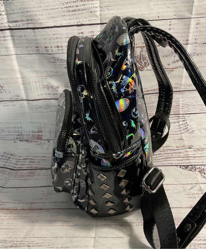 Disney Parks Loungefly Holographic Nightmare Before Christmas Mini Backpack