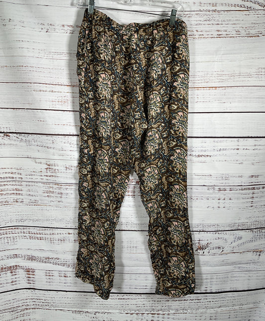 Figue Silk Sheer Print Drawstring Pants Multicolor L