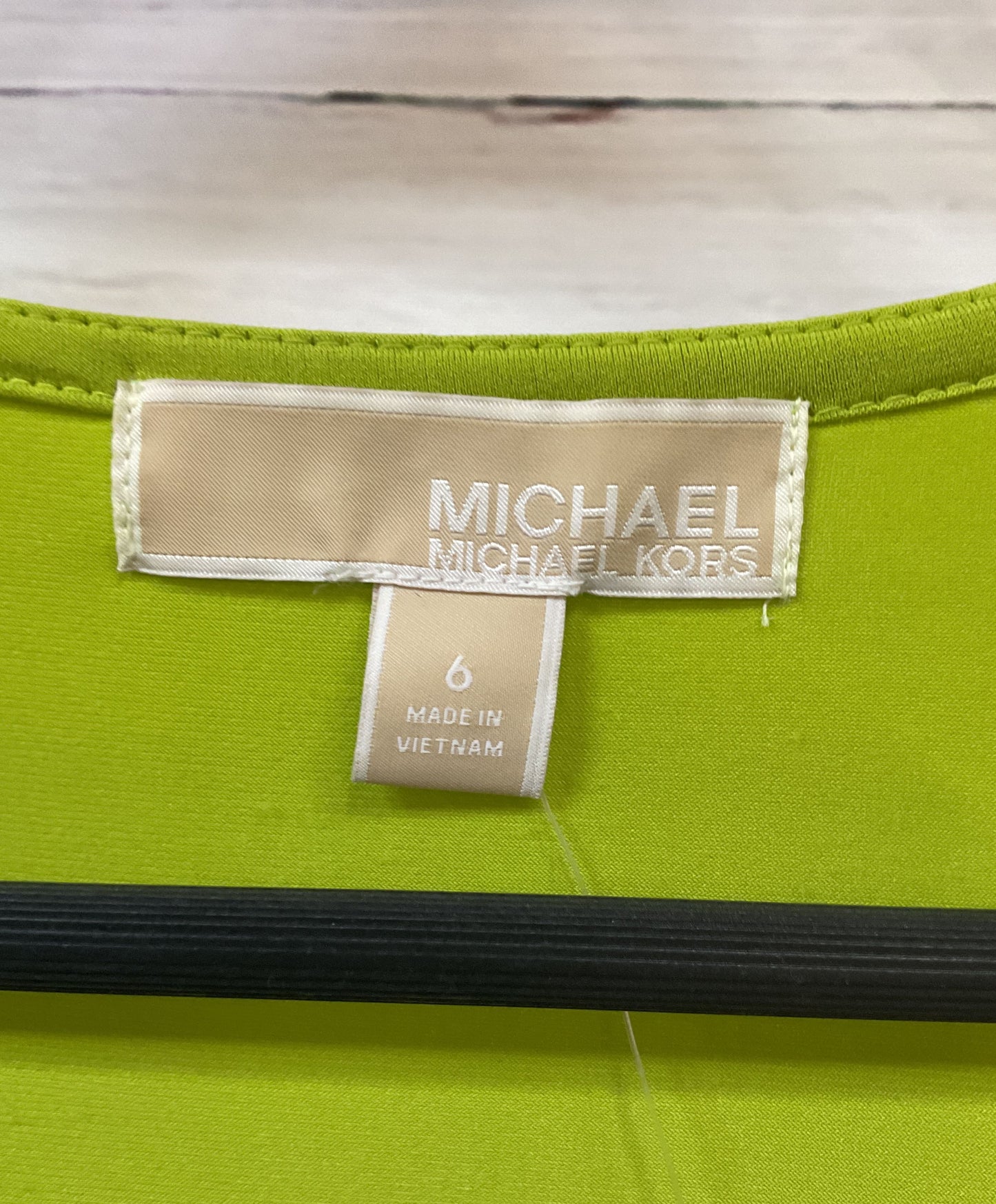 Michael Kors Women's Fresh Lime Green Sleeveless Dress Size 6