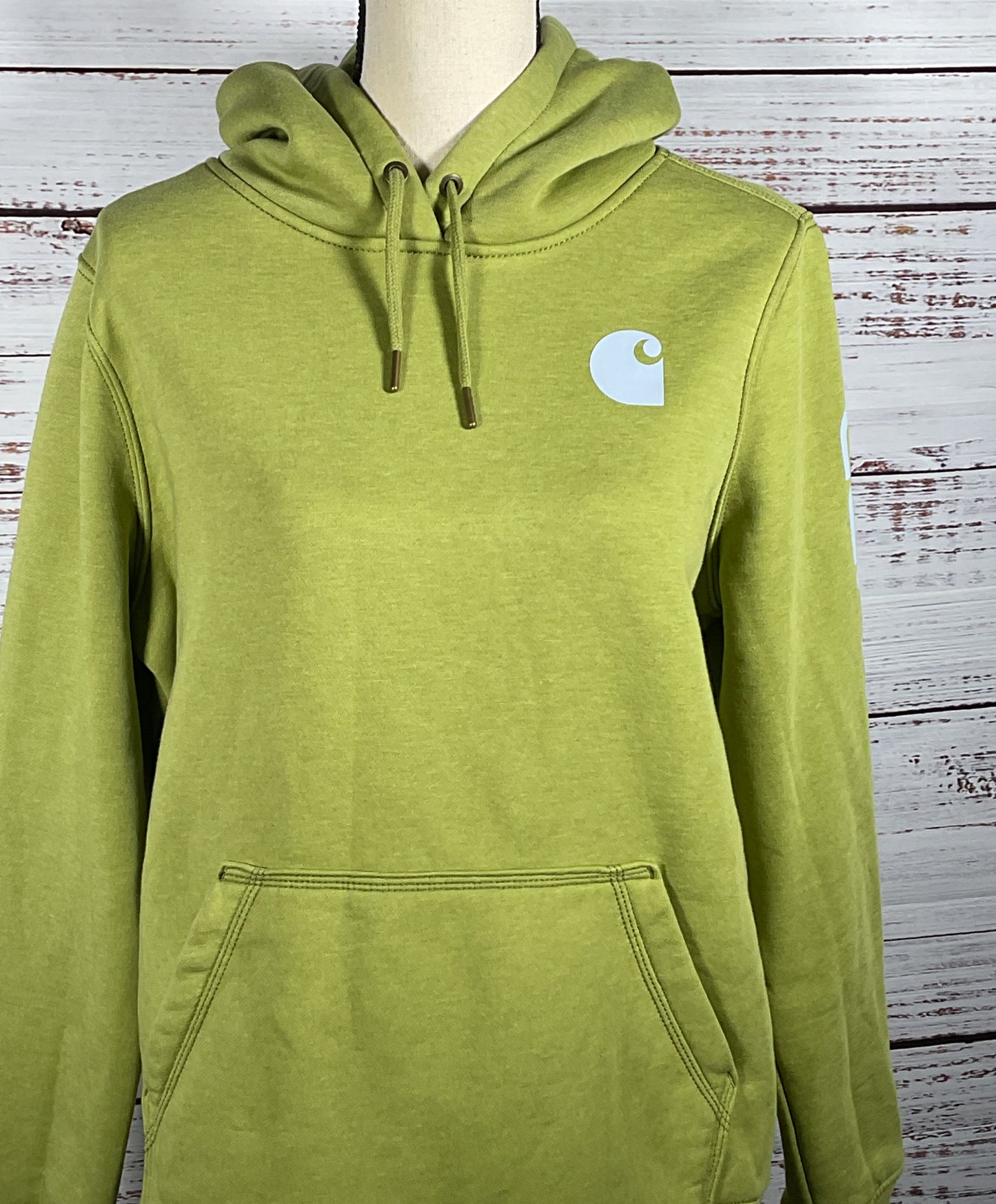Carhartt Relaxed Fit Midweight Logo Sleeve Sweatshirt Green Olive Heather M