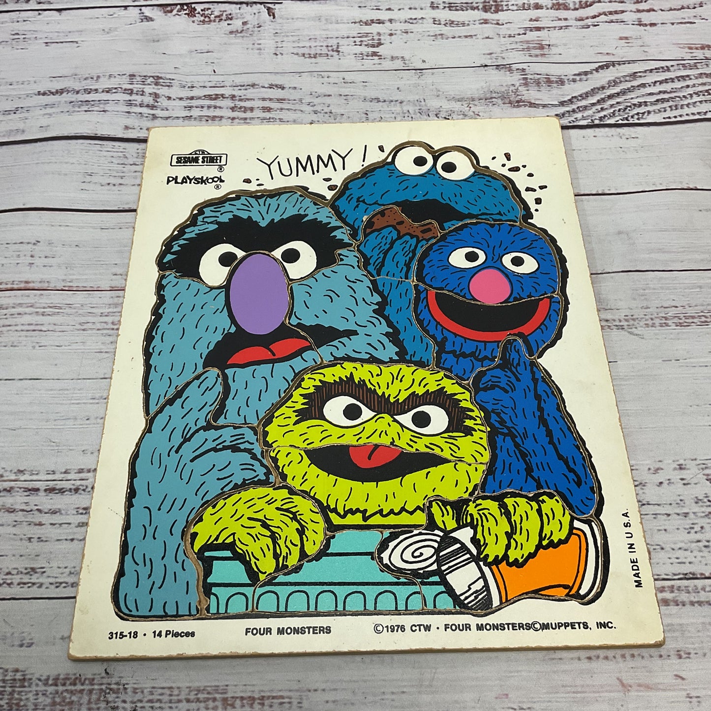 Playskool Wooden Puzzle Snoopy Disney Princess Sesame Street Lot of 9