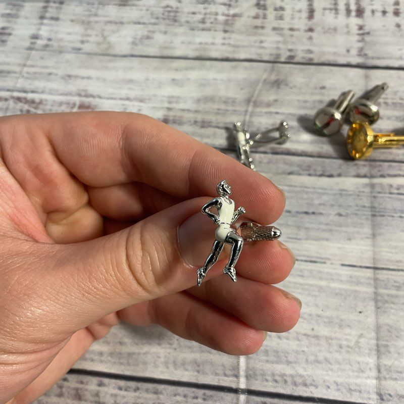 Mixed Lot of 3 Athletic Sports Theme Cufflink Sets