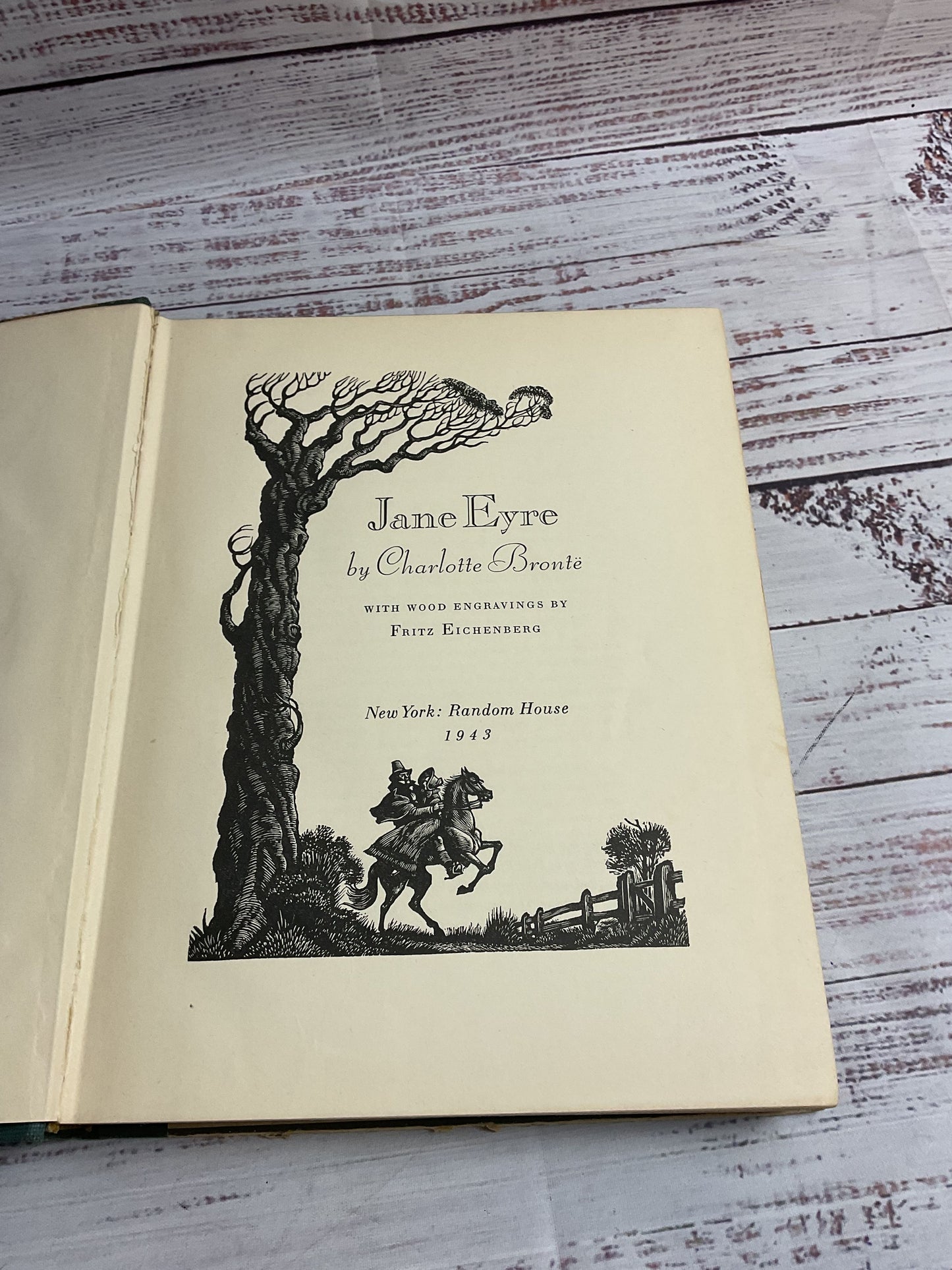 Jane Eyre By Charlotte Bronte Book Random House 1943 Fritz Eichenberg