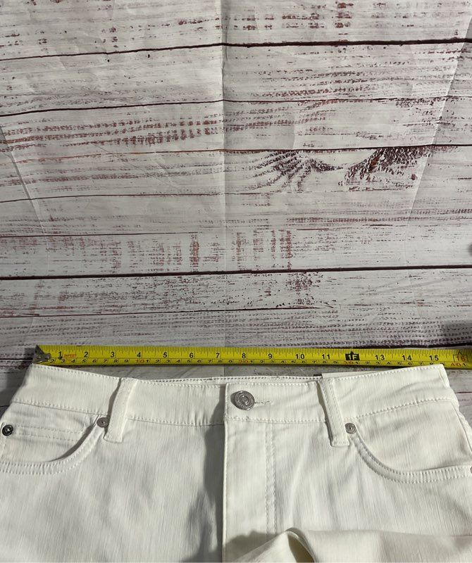 NWT Tommy Bahama Denim Ella Twill High Rise Straight Crop White Jeans 6/ 25.5