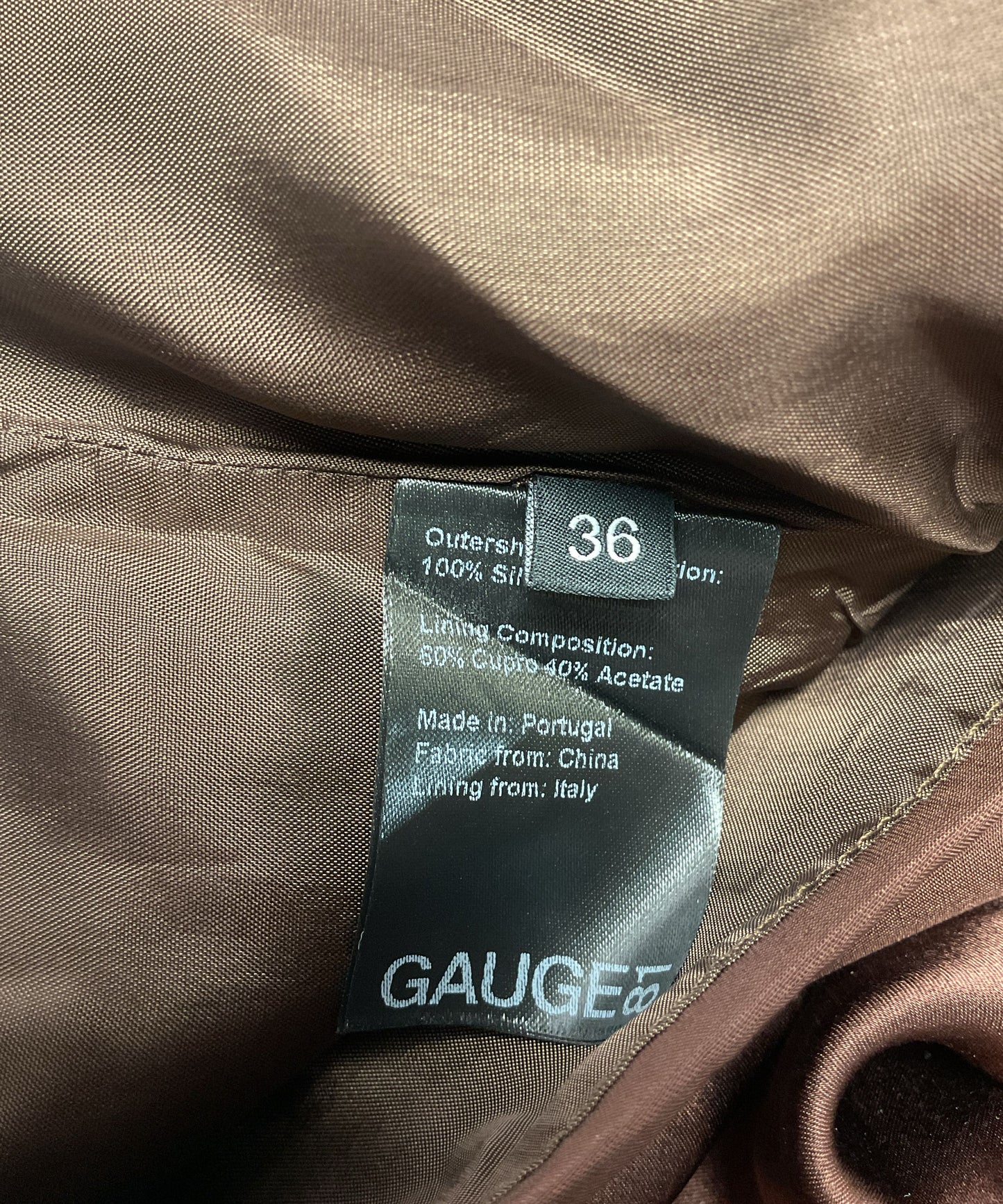 Gauge81 Toho Chocolate Brown Silk Off Shoulder Long Sleeve Blouse - Size 36 New