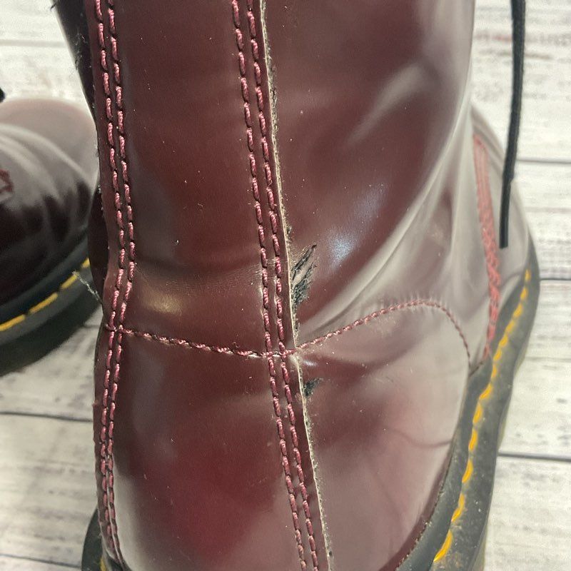 Dr. Martens 1460 Red Vegan Leather Combat Boots 23756 Men's 10/Women's 11 US