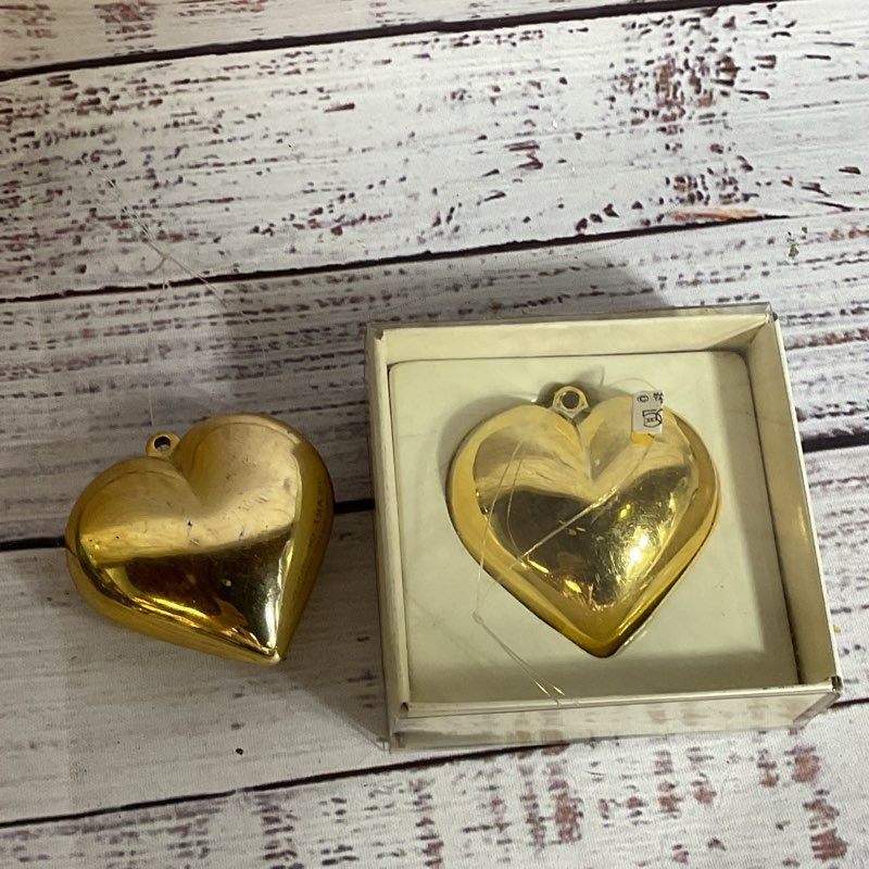 Set of 2 Department 56 Chunky Heart Ornaments