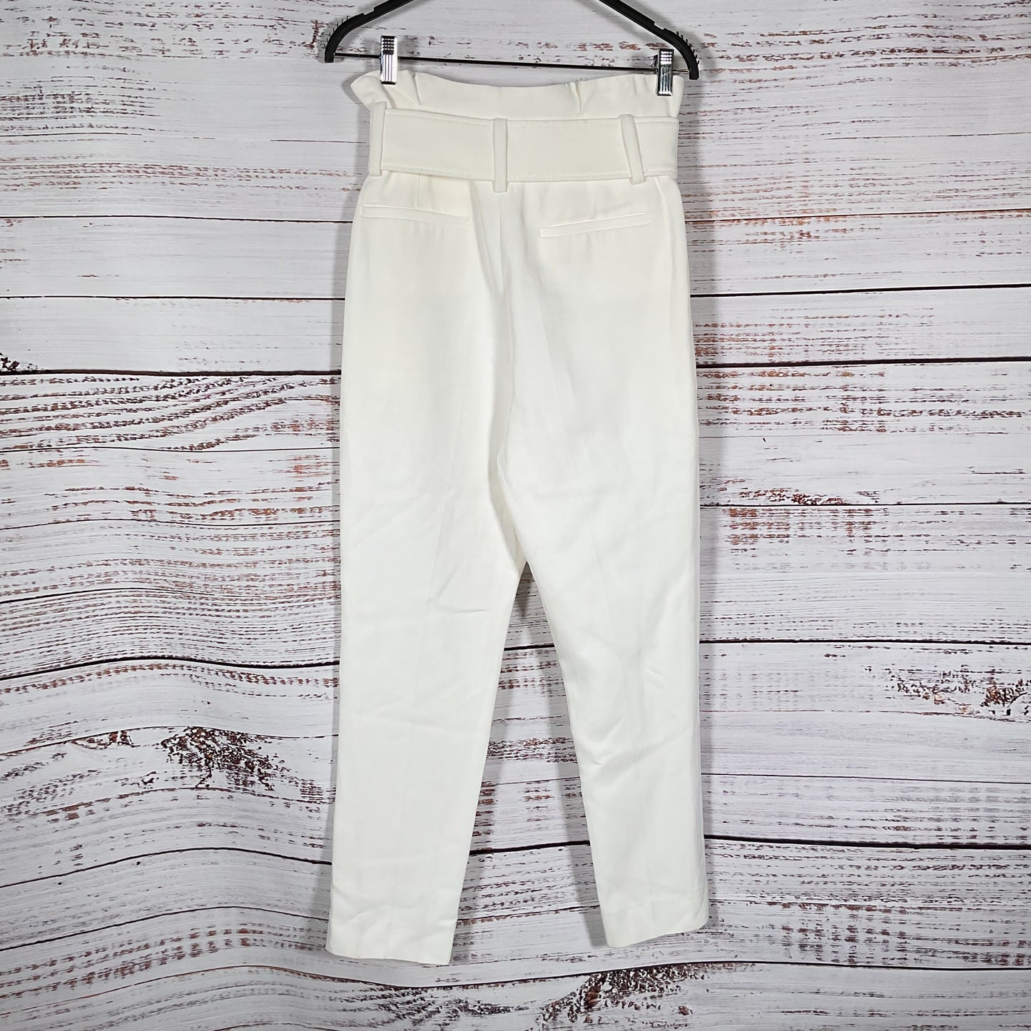 IRO White Lamezeta Women Belt Cinch Trousers Pants - Size 38 New