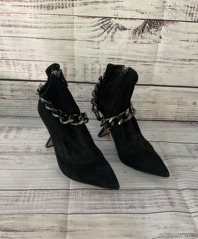 Women's Nicholas Kirkwood Black Lea Bootie with chains Size 5 Retail $850